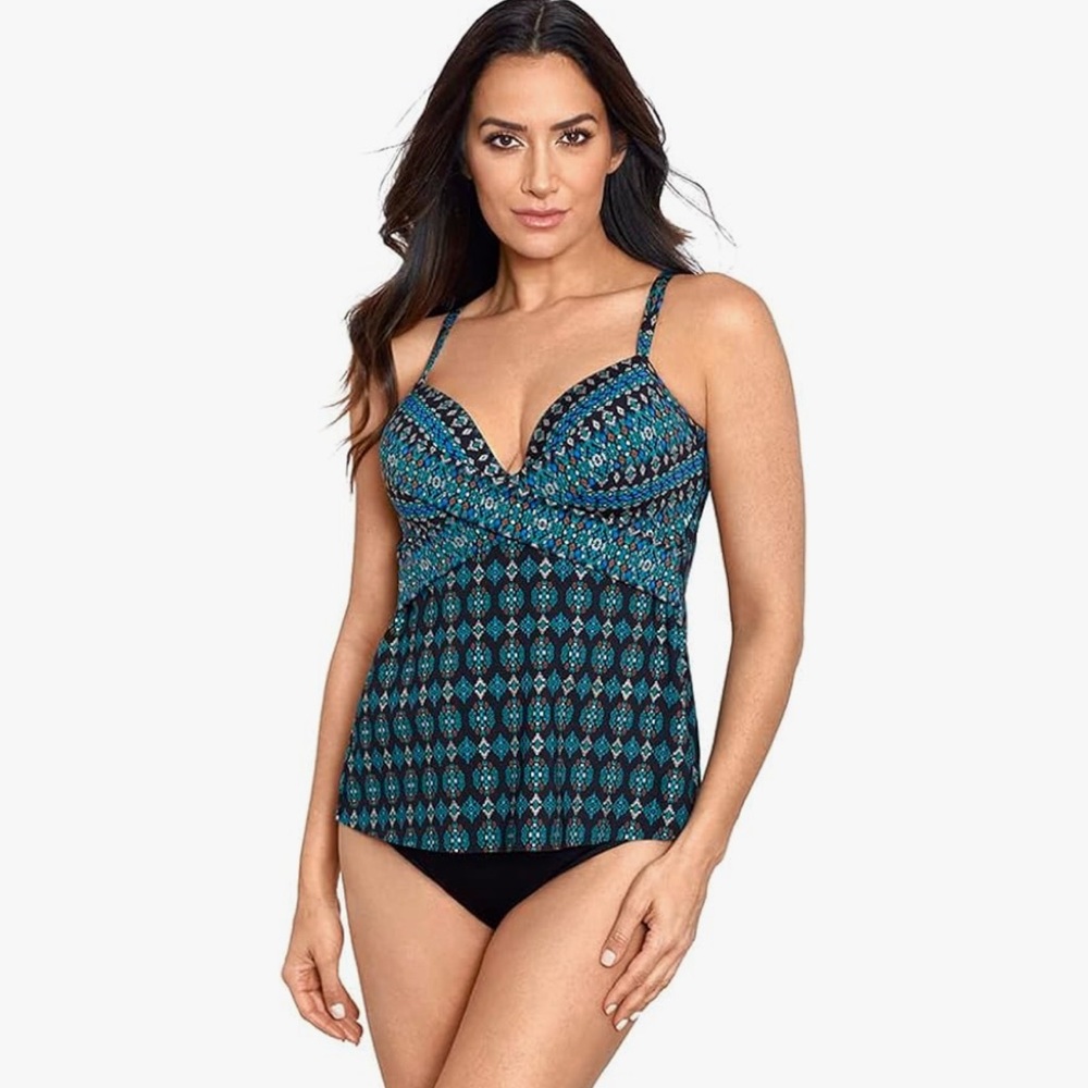 Miraclesuit Blue Patterned Bikini